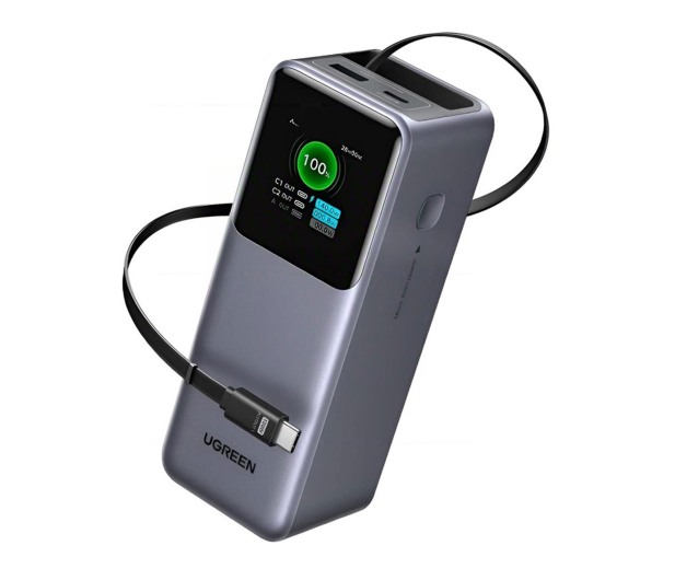 UGREEN Powerbank 20000mAh PB726 USB + USB-C 165W wbudowany kabel - 1513445 - zdjęcie 3